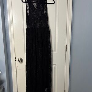 Forever 21 Black Lace Maxi Gown